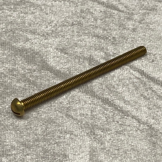 Schraube Rundkopf mit Schlitz M5x70 Messing
