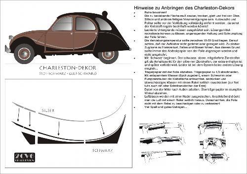 Charleston Dekor komplett, Schwarz/Bordeaux, Schwarz/Gelb, Streifen in Weiß