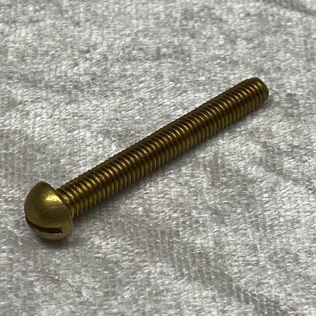 Schraube Rundkopf mit Schlitz M5x40 Messing