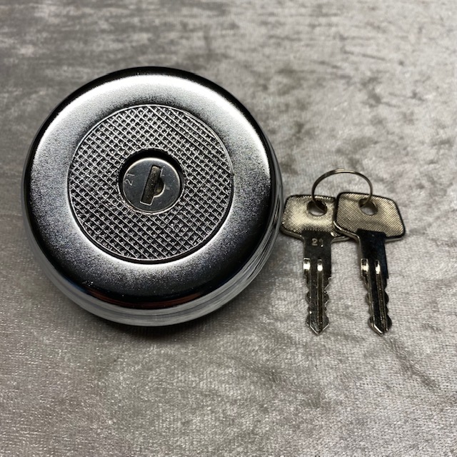 Tankdeckel verchromt abschließbar 2CV