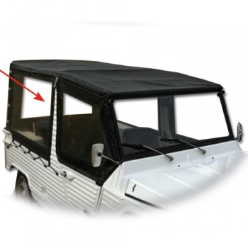 Dach-Seitenplane rechts Mehari schwarz 07/1982 bis 1987 (mit 3 Laschen)