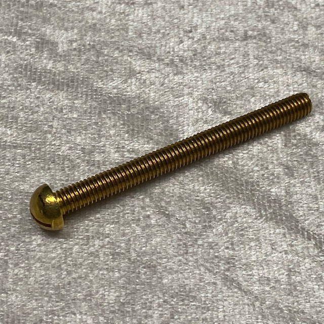 Schraube Rundkopf mit Schlitz M5x55 Messing