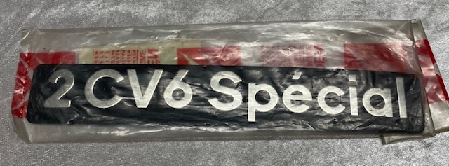 Typenemblem für Heckklappe 2CV6 Spécial Original NOS