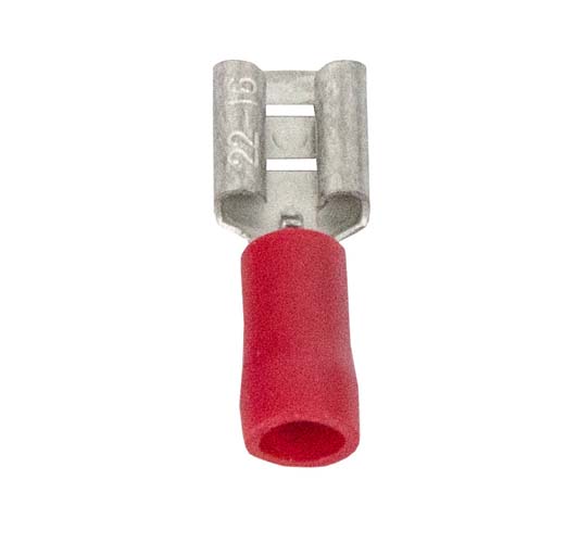 Kabelverbinder Flachsteckhülse Rot 6,3x8mm 5-1mm²