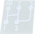 Aufkleber Schaltschema auf Tachoblech ab 04/63 2CV