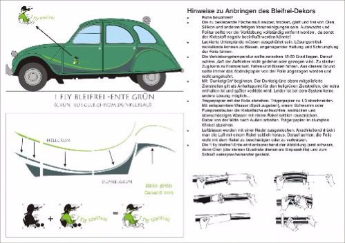 I fly bleifrei-Dekor komplett, inkl. je 3Stück Bleifrei-Enten