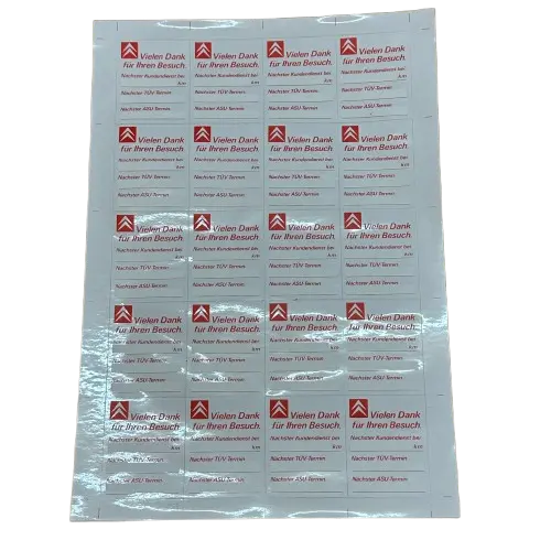 Citroën Wartungsaufkleber für Kundendienst & TÜV