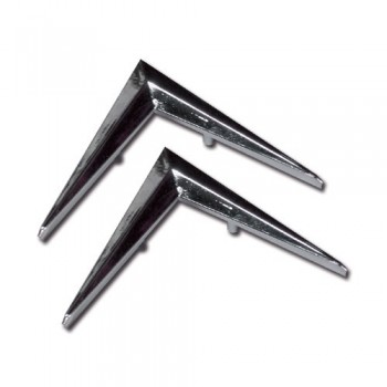 Chevrons auf Motorhaube Plastik verchromt (2x)