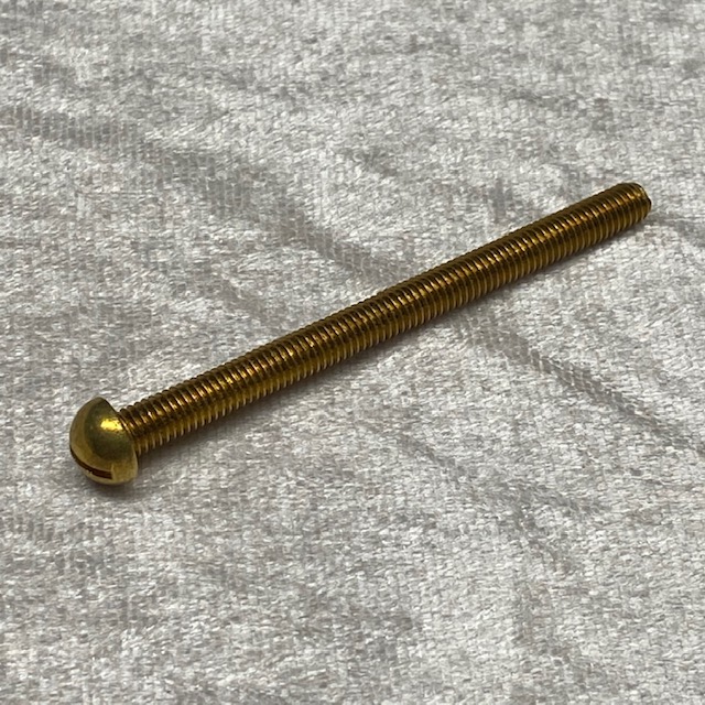 Schraube Rundkopf mit Schlitz M5x65 Messing