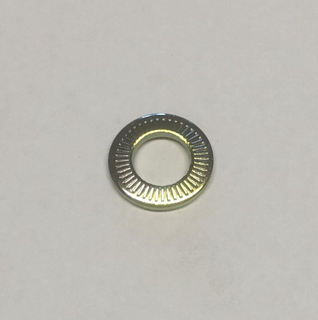 Unterlegscheibe mit Riefen M7x14 gelb verzinkt