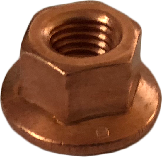 Kupfermutter M7 mit Bund 11SW