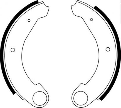 Bremsbackensatz hinten ABS 2CV
