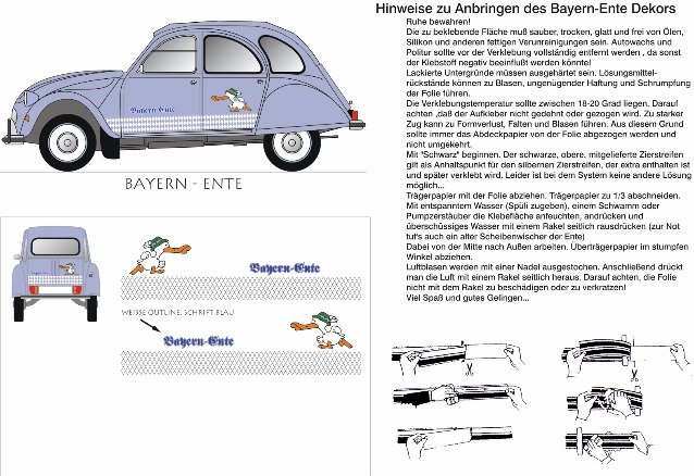 Bayern-Ente-Dekor komplett